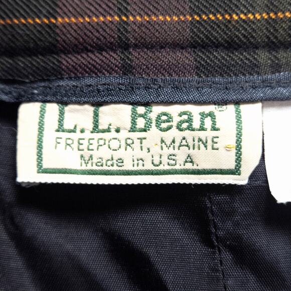 L.L. Bean Women’s Skirt Vintage Clueless Academia Plaid Wool Pleated Made USA M - Picture 9 of 10